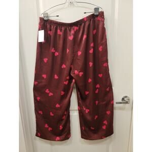 BP Satin Pajama Pants with Hearts
